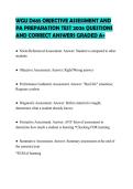 WGU D685 OBJECTIVE ASSESSMENT AND&NewLine;PA PREPARATION TEST 2026 QUESTIONS&NewLine;AND CORRECT ANSWERS GRADED A&plus;