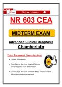 NR 603 CEA Midterm Exam &ndash; Advanced Clinical Diagnosis Chamberlain &lpar;2026&sol;2027&rpar; Actual Questions & Answers to Pass the Exam &lpar;100&percnt; Verified&rpar;