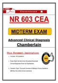 Chamberlain NR 603 CEA Midterm Exam &ndash; Advanced Clinical Diagnosis &lpar;2026&sol;2027&rpar; Actual Questions & Answers to Pass the Exam &lpar;100&percnt; Verified&rpar;