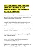 WGU D676 EARLY LITERACY METHODS&NewLine;OBJECTIVE ASSESSMENT ACTUAL&NewLine;EXAMINATION 2026 QUESTIONS WITH&NewLine;SOLUTIONS GRADED A&plus;