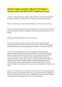 Northern Virginia Community College ITN 263 Chapter 5 - Network Security Firewalls & VPNS &vert;&vert; Verified for Accuracy&period;