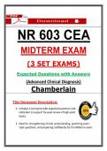 Chamberlain NR 603 CEA Midterm Exam &lpar;3 Set Exams&rpar; &lpar;2026&sol;2027&rpar; Actual Questions & Answers to Pass the Exam &lpar;100&percnt; Verified&rpar;