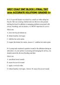 WEST COAST EMT BLOCK 3 FINAL TEST&NewLine;2026 ACCURATE SOLUTIONS GRADED A&plus;