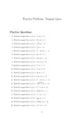 Calculus&colon; Tangent Lines Practice Problems