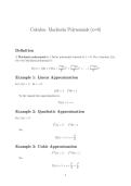 Calculus&colon; Maclaurin Polynomials &lpar;x&equals;0&rpar; Notes