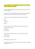 Exam 1 Materials - Mental Health Nursing PNG 2254 Lethbridge College &vert;&vert; All Answers are Valid&period;
