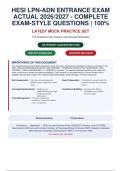 HESI LPN-ADN ENTRANCE EXAM ACTUAL 2026&sol;2027  PACKAGE DEAL
