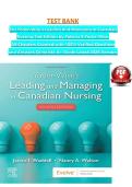 Yoder-Wise's Leading and Managing in Canadian Nursing 2nd Edition Test Bank &vert; Comprehensive Practice Questions with Answer Guide Graded A&plus;