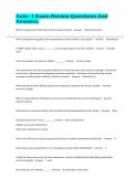 Auto- 1 Exam Review-Questions And Answers&period;&NewLine;&NewLine;