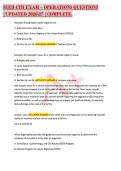SEER CTR EXAM &ndash; OPERATIONS QUESTIONS &vert;UPDATED 202627 &vert;COMPLETE&period;