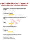SEER CTR EXAM QUESTIONS &vert;GUARANTEED ACCURATE ANSWERS &vert;COMPLETELY SOLVED &vert;VERSION 202627