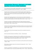 Automotive Service -Quizzes 1-10 With Quality Answers 2026 Updated&period;
