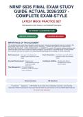 NRNP 6635  EXAM STUDY GUIDE ACTUAL 2026 Package deal
