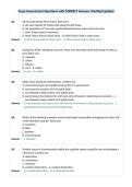 Texas Government Questions with CORRECT Answers &lpar;Verified Update&rpar;