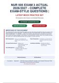NUR 505 EXAM 3 ACTUAL&NewLine;2026&sol;2027 - COMPLETE&NewLine;EXAM-STYLE QUESTIONS &vert;&NewLine;LATEST MOCK PRACTICE SET&NewLine;160 Questions with Answers and Detailed Rationales&NewLine;100 PERCENT GUARANTEED PASS