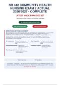NR 442 COMMUNITY HEALTH NURSING EXAM 2  PACKAGE DEAL