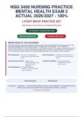 NSG 3450 NURSING PRACTICE MENTAL HEALTH PACKAGE DEAL