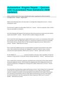 Automotive -Engine Repair &ndash; Quizzes with Guaranteed Pass Solutions 2026 Updated&period;