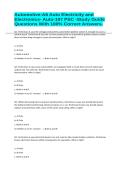 Automotive-A6 Auto Electricity and Electronics- Auto-107 PSC -Study Guide Questions With 100&percnt; Correct Answers&period;