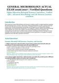 General Microbiology Actual Exam &ndash; Higher Education Biological Sciences Curriculum &ndash; 2026&sol;2027 Academic Year &ndash; Verified Questions and Answers for Advanced Microbiology and Life Sciences Learners