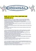 NURS 3325 ACTUAL FINAL QUESTIONS AND ANSWERS SET A&period;pdf