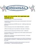 NURS 3325 EVALUATION TEST QUESTIONS AND ANSWERS SET A&period;pdf