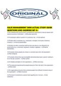 SALES MANAGEMENT D099 ACTUAL STUDY GUIDE QUESTIONS AND ANSWERS SET A&period;pdf