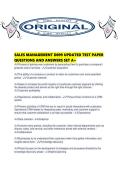 SALES MANAGEMENT D099 UPDATED TEST PAPER QUESTIONS AND ANSWERS SET A&period;pdf