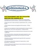 SALES MANAGEMENT D099 TEST EVALUATION QUESTIONS AND ANSWERS SET A&period;pdf