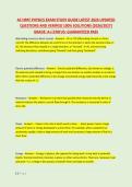 AC HPAT PHYSICS EXAM STUDY GUIDE LATEST 2026 UPDATED &NewLine;QUESTIONS AND VERIFIED 100&percnt; SOLUTIONS &lpar;2026&sol;2027&rpar; &NewLine;GRADE&colon; A&plus;&vert;STATUS&colon; GUARANTEED PASS