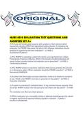 NURS 6630 EVALUATION TEST QUESTIONS AND ANSWERS SET A&period;pdf