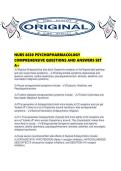 NURS 6630 PSYCHOPHARMACOLOGY COMPREHENSIVE QUESTIONS AND ANSWERS SET
