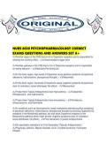 NURS 6630 PSYCHOPHARMACOLOGY CORRECT EXAMS QUESTIONS AND ANSWERS SET A&period;pdf