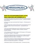 NURS 6630 PSYCHOPHARMACOLOGY ACTUAL FINALS QUESTIONS AND ANSWERS SET A&period;pdf