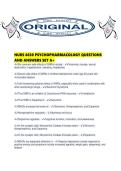 NURS 6630 PSYCHOPHARMACOLOGY QUESTIONS AND ANSWERS SET A&period;pdf