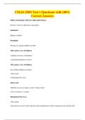 CMAS 258N Test 1 Questions with 100&percnt;&NewLine;Correct Answers