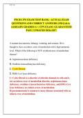 PNCB CPN EXAM TEST BANK - ACTUAL EXAM&NewLine;QUESTIONS AND CORRECT ANSWERS &lpar;150 Q &A&rpar;&NewLine;ALREADY GRADED A&plus; &vert; CPN EXAM &vert; GUARANTEED&NewLine;PASS &vert; UPDATED 2026-2027&period;