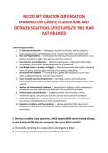 NCCCO LIFT DIRECTOR CERTIFICATION &NewLine;EXAMINATION COMPLETE QUESTIONS AND &NewLine;DETAILED SOLUTIONS LATEST UPDATE THIS YEAR &NewLine;JUST RELEASED