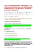 TEXAS ALL-LINES ADJUSTER EXAM &ndash; QUESTIONS AND ANSWERS &NewLine;&vert; VERIFIED AND WELL DETAILED ANSWERS &vert; PLUS RATIONALES &vert; &NewLine;GUARANTEED PASS &vert; LATEST EXAM UPDATE &vert; EXAM PREP &vert; &NewLine;STUDY GUIDE &vert; PRACTICE TEST 