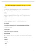 HCA 102 Exam Questions with Correct Answers