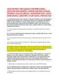 TEXAS PROPERTY AND CASUALTY INSURANCE EXAM &ndash; &NewLine;QUESTIONS AND ANSWERS &vert; VERIFIED AND WELL DETAILED &NewLine;ANSWERS &vert; PLUS RATIONALES &vert; GUARANTEED PASS &vert; LATEST &NewLine;EXAM UPDATE &vert; EXAM PREP &vert; STUDY GUIDE &vert; PRACTICE TEST 