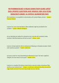 RN PHARMACOLOGY A RELIAS EXAM STUDY GUIDE LATEST &NewLine;2026 UPDATED QUESTIONS AND VERIFIED 100&percnt; SOLUTIONS &NewLine;&lpar;2026&sol;2027&rpar; GRADE&colon; A&plus;&vert;STATUS&colon; GUARANTEED PASS 