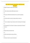 HCA 102 Practice Questions with Correct&NewLine;Answers