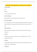 HCA 102 Test Questions with Correct Answers