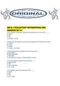 DM G&plus;1 EVALUATION TESTQUESTIONS AND&NewLine;ANSWERS SET A&plus;