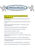 NURS 190 TEST EVALUATION QUESTIONS AND ANSWERS SET A&period;pdf
