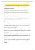 HFMA Exam Questions with Correct Answers