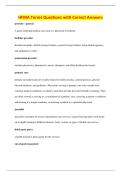 HFMA Terms Questions with Correct Answers