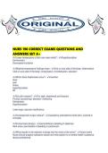 NURS 190 CORRECT EXAMS QUESTIONS AND ANSWERS SET A&period;pdf