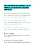EMT TRAUMA FISDAP EXAMINATION TEST&NewLine;VERIFIED QUESTIONS AND SOLUTIONS&NewLine;GRADED A&plus;